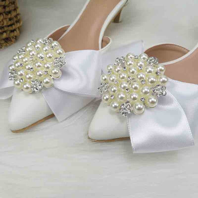 BS303 White Bridal shoes(5/7/8/9Cm)