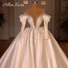 HW564 : 3in1 Wedding dress satin off the shoulder