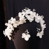 BJ551 : 3pcs/set Shell Flower Bridal Headband +Earrings