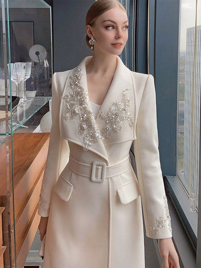 TJ182 Custom-made fashion beaded Coat for women