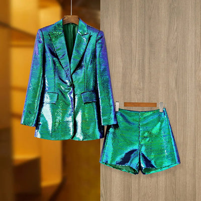 TP106 Sparkle sequin Blazer+shorts ( 4 Colors )