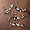 DIY613 Wedding gift for guests Custom name Wood Key Chain
