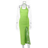 MX376 : 2 styles Halter Backless Slit Party Dresses