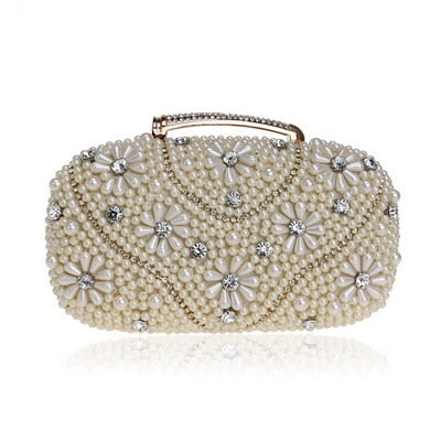 CB204 Pearls Bridal clutch Bags (3 Colors)