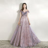 PP266 Scoop Sequins Appliques Prom  Gowns(3 Colors)