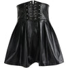 CK32 Gothic Harajuku faux Leather Skirt