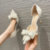 BS323 Bowtie Wedding heels ( 2 colors )
