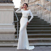 CW285 Minimalist Satin Boho Wedding Dress