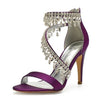 BS117 Diamond satin Wedding Shoes (14 Colors)