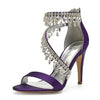 BS117 Diamond satin Wedding Shoes (14 Colors)