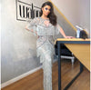 LG288 Haute couture short sleeves Tassel Evening Gown