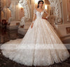 HW239 Gorgeous Appliques Lace Ball Gown Wedding Dress