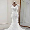 CW346 Real Photo V-neck lace mermaid wedding dress