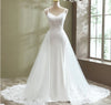 CW349 Real Photo mermaid wedding dress with tulle detachable train