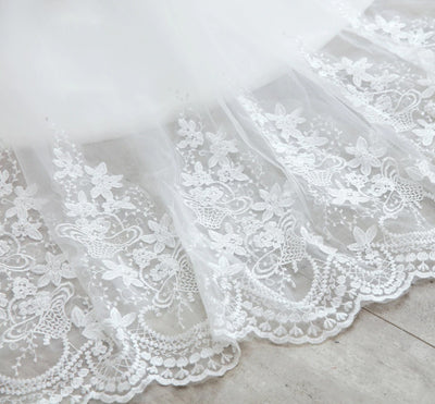 CW349 Real Photo mermaid wedding dress with tulle detachable train