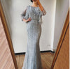 LG318 Luxurious full diamond beaded Evening gown+Jacket(3 Colors)