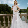 HW215 Real Photo mermaid wedding dress with ruffle train