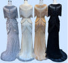 LG341 Real pictures luxurious tassel beading Pageant Gowns(6 Colors)