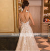 HW254 Luxury Spaghetti Straps Beaded Bridal Gown