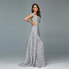 LG166 Sexy Grey Sweetheart neckline Evening Gowns with overskirt