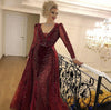 LG173 : 2 styels Luxury velvet Sequined Evening Gowns (3 colors)