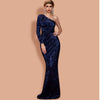 PP309 One Shoulder sequined Evening dresses ( 4 Colors )