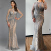 LG182 : 2 Styles full Diamond Mermaid Evening Gowns(5 Colors )