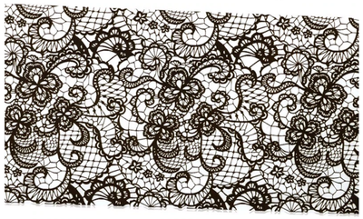 BC01 : 16sheet/lot lace Lace Flower Nails Stickers (Black/white)