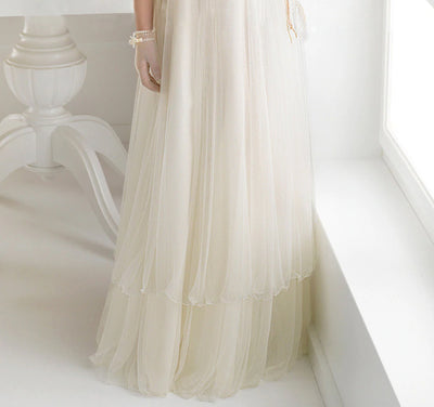 FG54 Elegant White Lace Flower Girl Dress