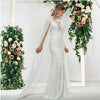 CW133 Elegant Ivory lace high neck wedding dress