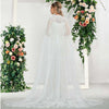 CW133 Elegant Ivory lace high neck wedding dress