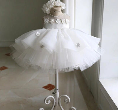 FG216 White Princess Girl Dress
