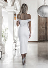 MX06 Simple off the shoulder Dresses (Black/White)