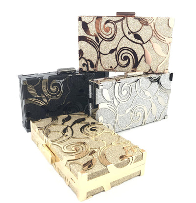 CB42 Metallic Hollow out Clutch Bags ( 4 Colors )