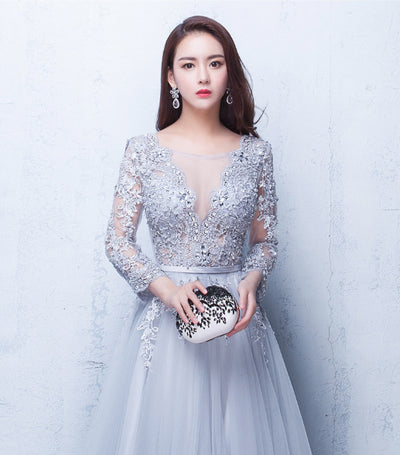 BH43 Elegant Lace Backless Bridesmaid Dresses (3 Colors)