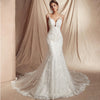 HW54 Spaghetti Straps lace  sexy back Mermaid Wedding Dresses