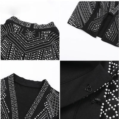 JR22 Sexy Sequins long Sleeve Rompers
