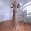 LG365 Luxury beaded half puff sleeves Evening Gowns ( 2 Colors )