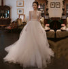 CW154 Real Photo simple long sleeves A Line bridal gown