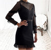 MX48 Summer Long Sleeve Hollow Out Dress (White/Black/Burgundy)