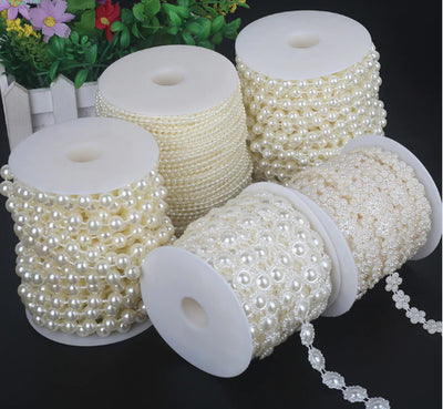 DIY27 Pearl Chain Trim for DIY Wedding & Party Decoration (19 Styles)