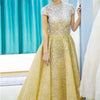 LG221 Luxurious diamond beading Asymmetrical Evening gown(2 Colors)