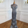 LG446 Handmade High neck beading tassel Pageant Gowns ( 3 Colors )