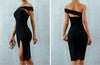 MX15 Stunning One Shoulder Party Dresses(Black/White/Red)