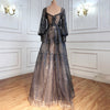 LG487 Real pictures Puff sleeve Beading Evening Gowns ( 4 Colors )
