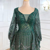 LG487 Real pictures Puff sleeve Beading Evening Gowns ( 4 Colors )