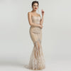 LG236 Gold Strapless Sexy Mermaid Feathers Pageant Gown