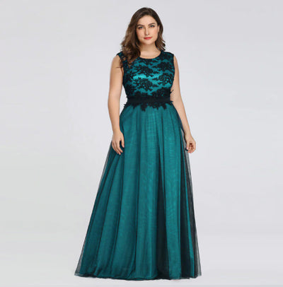 PP301 Plus size A-line Prom Dresses(3 Colors)