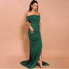 PP259 Classy Green high split Evening dress