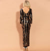 MX334 Long Sleeve Sequin High Waist Party dresses ( 4 Colors )